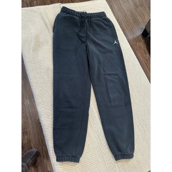Jordan Pants Mens S Black Fleece Sweatpants Joggers Tapered Leg Essentials - Picture 2 of 6